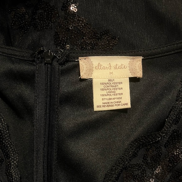 NEW Altar’d State black sheer sequin jumpsuit - Picture 9 of 10